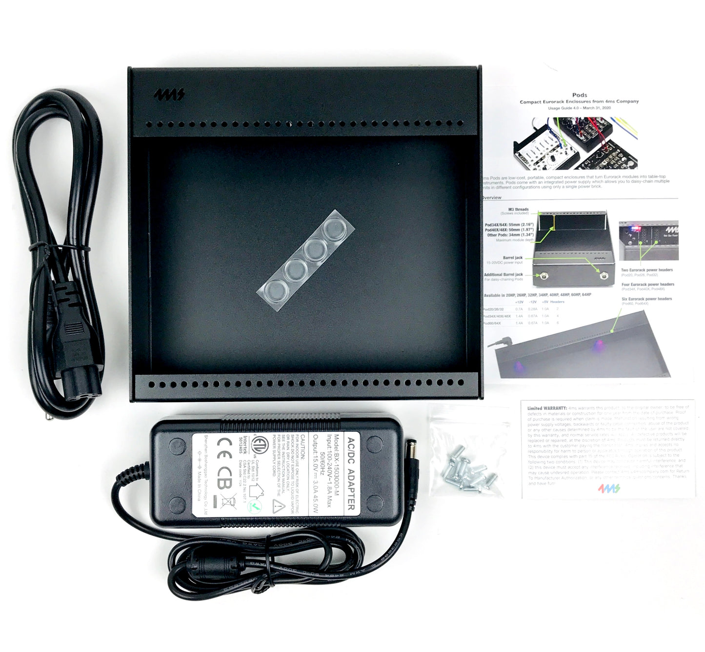 4ms Pod32 Powered Eurorack Case (Power Brick INCLUDED)