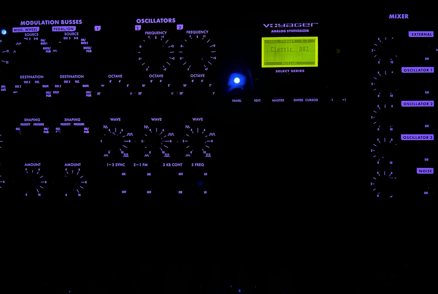 Minimoog Voyager Keyboard w/ RARE Purple Backlighting