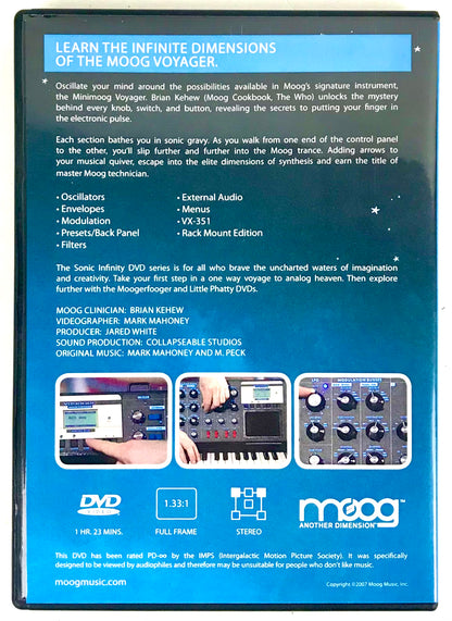 Moog Minimoog Voyager DVD