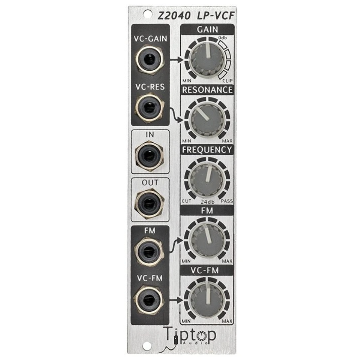 Tiptop Audio Z2040 Voltage Controlled Lowpass Filter, silver, mint condition