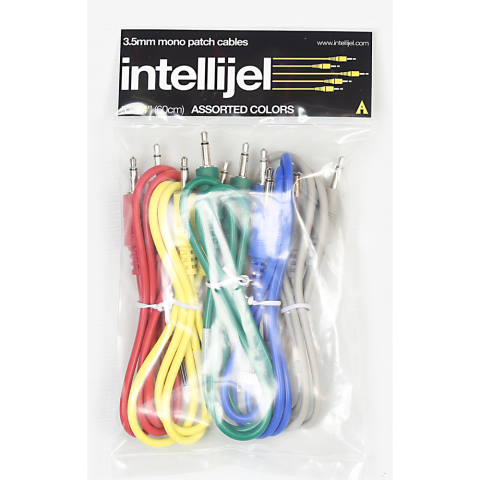 Intellijel 3.5mm Patch Cables – 5 Pack Assorted Colors 24″ (60cm)