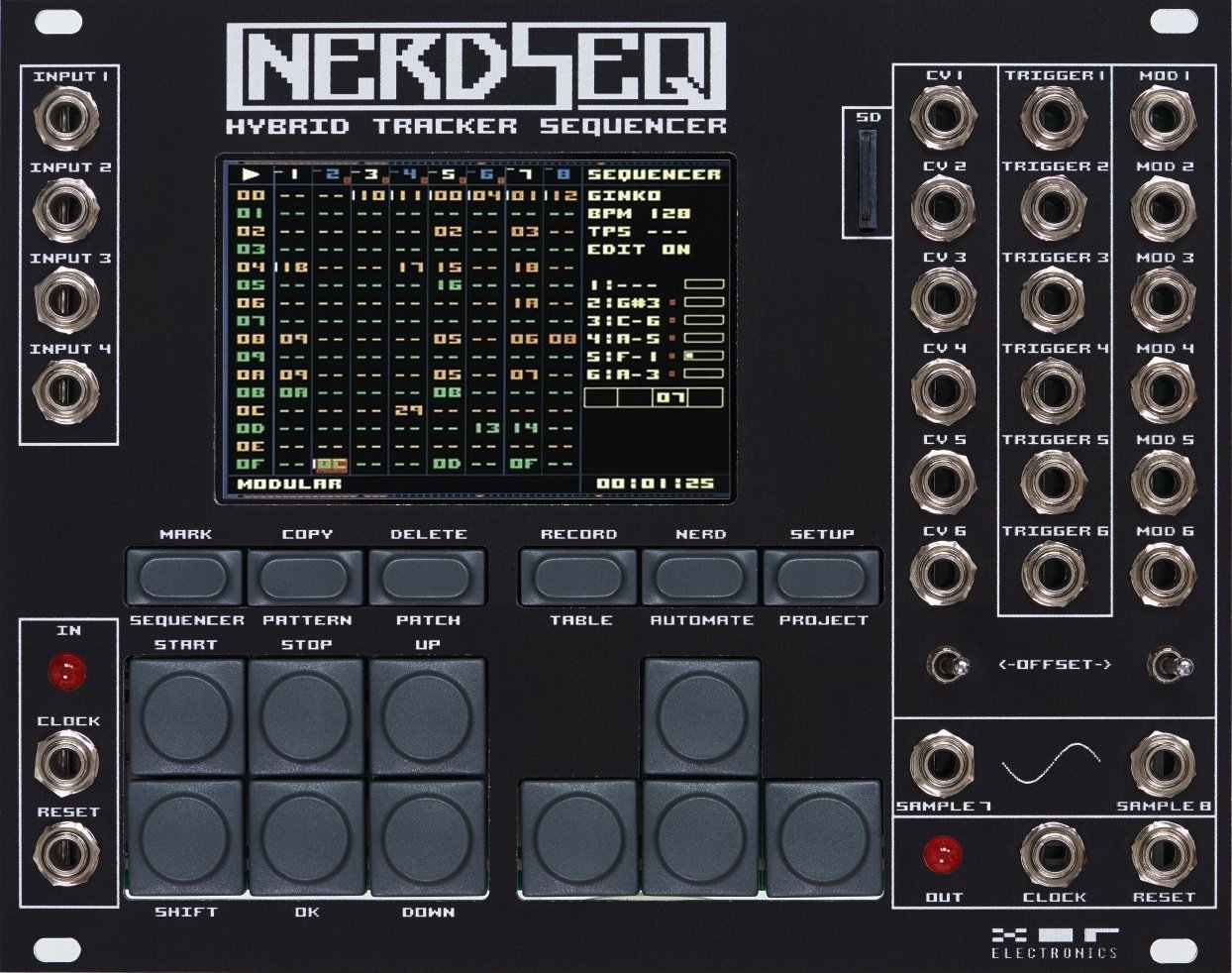 XOR Electronics NerdSeq Tracker Sequencer (Black)