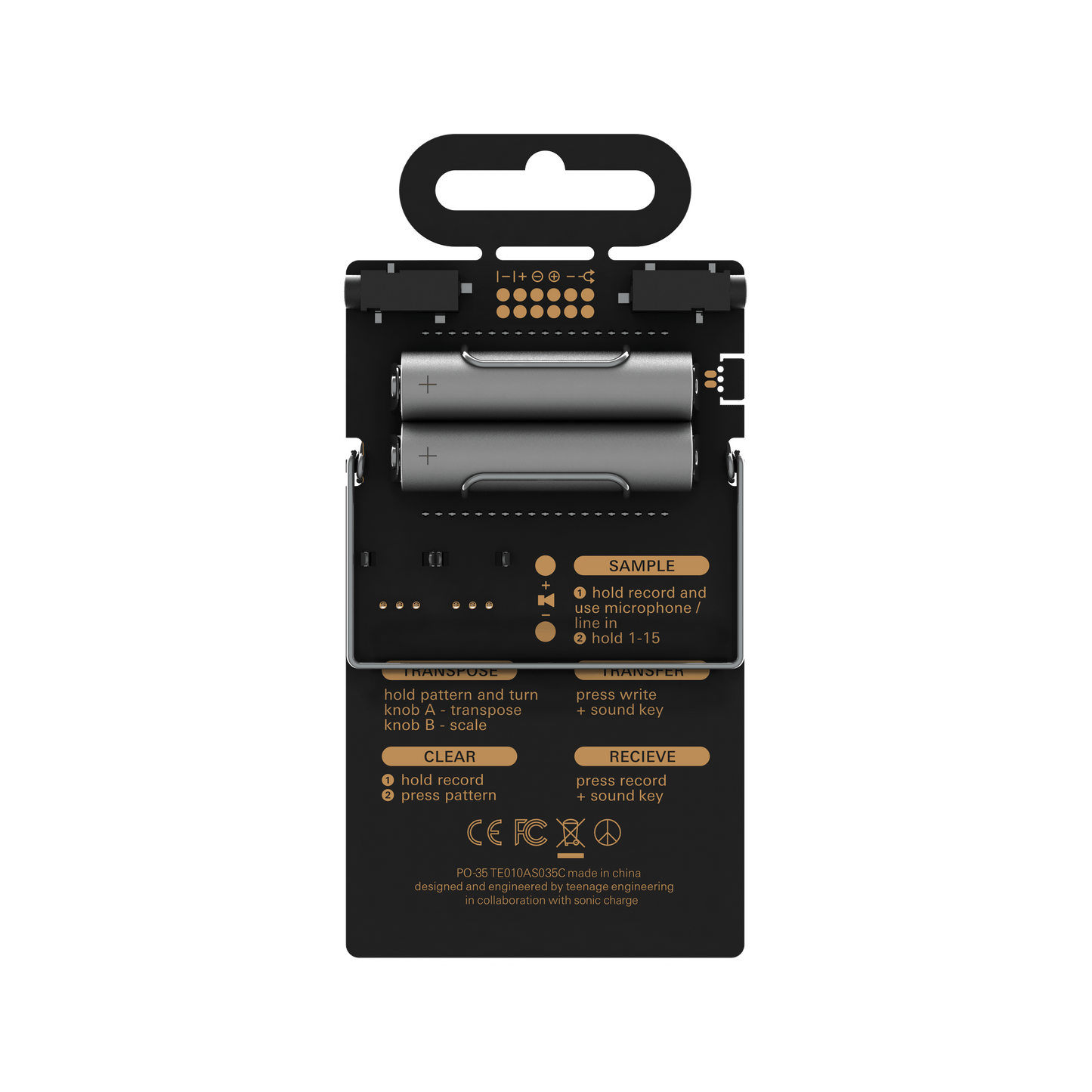 Teenage Engineering PO-35 Pocket Operator Vocal Synthesizer back