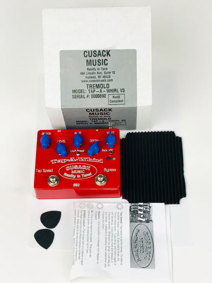 tap tremolo pedal Cusack Music Tap-A-Whirl V3, brand new, old stock – Big City Music