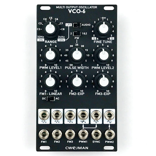 Cwejman VCO-6  Multi-Output Oscillator, black