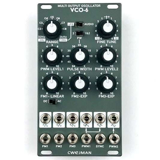 Cwejman VCO-6  Multi-Output Oscillator, grey