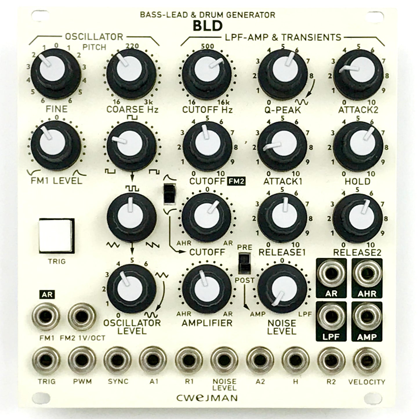 Cwejman BLD Bass-Lead & Drum Generator, White