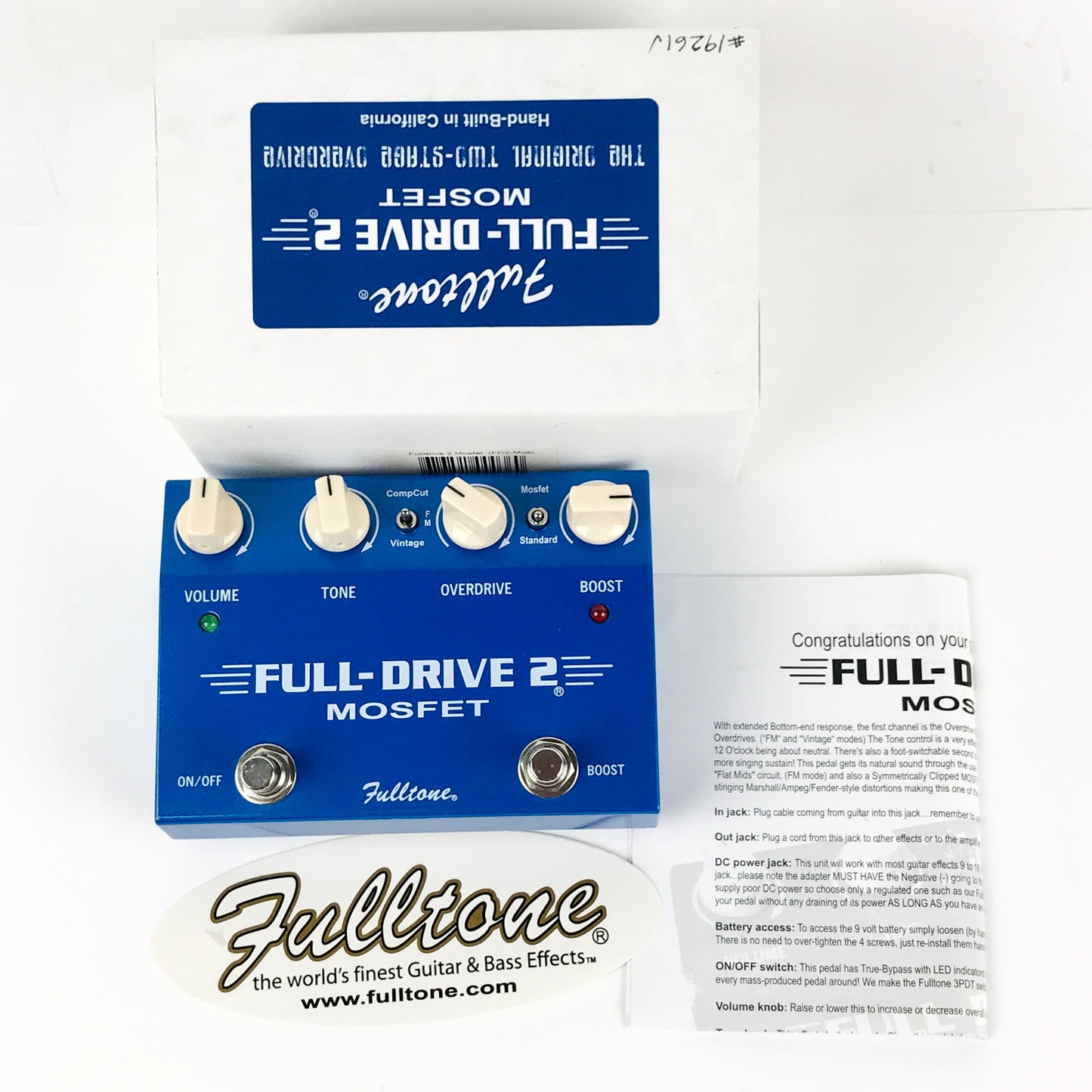 Fulltone Full-Drive 2 Mosfet, brand new old stock