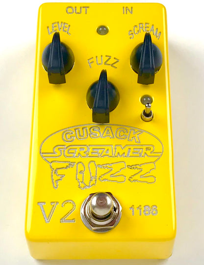 Screamer Fuzz V2, brand new old stock, etched s/n 1186