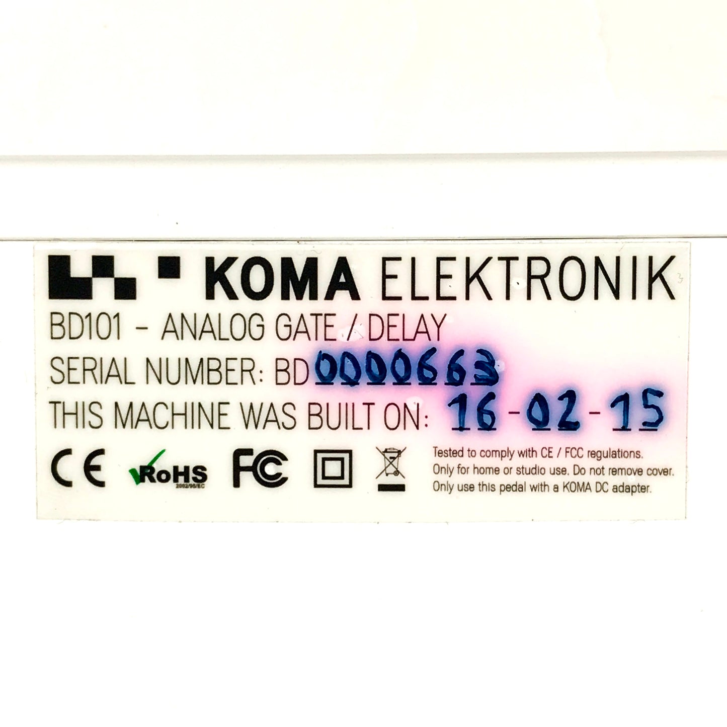 Koma Elektronik BD101 Analog Gate/Delay, new old stock (N.O.S.)