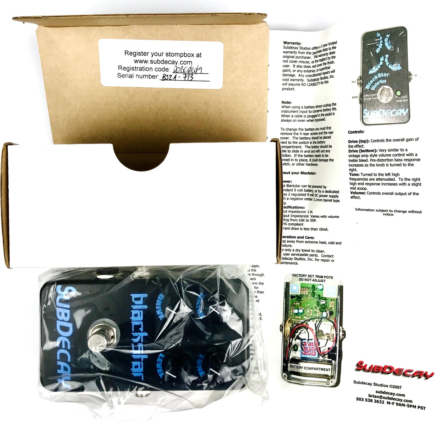 Subdecay Blackstar Distortion (2009), brand new, old stock