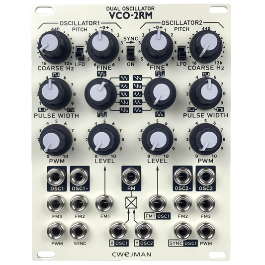 VCO-2RM Dual-Oscillator, eggshell white