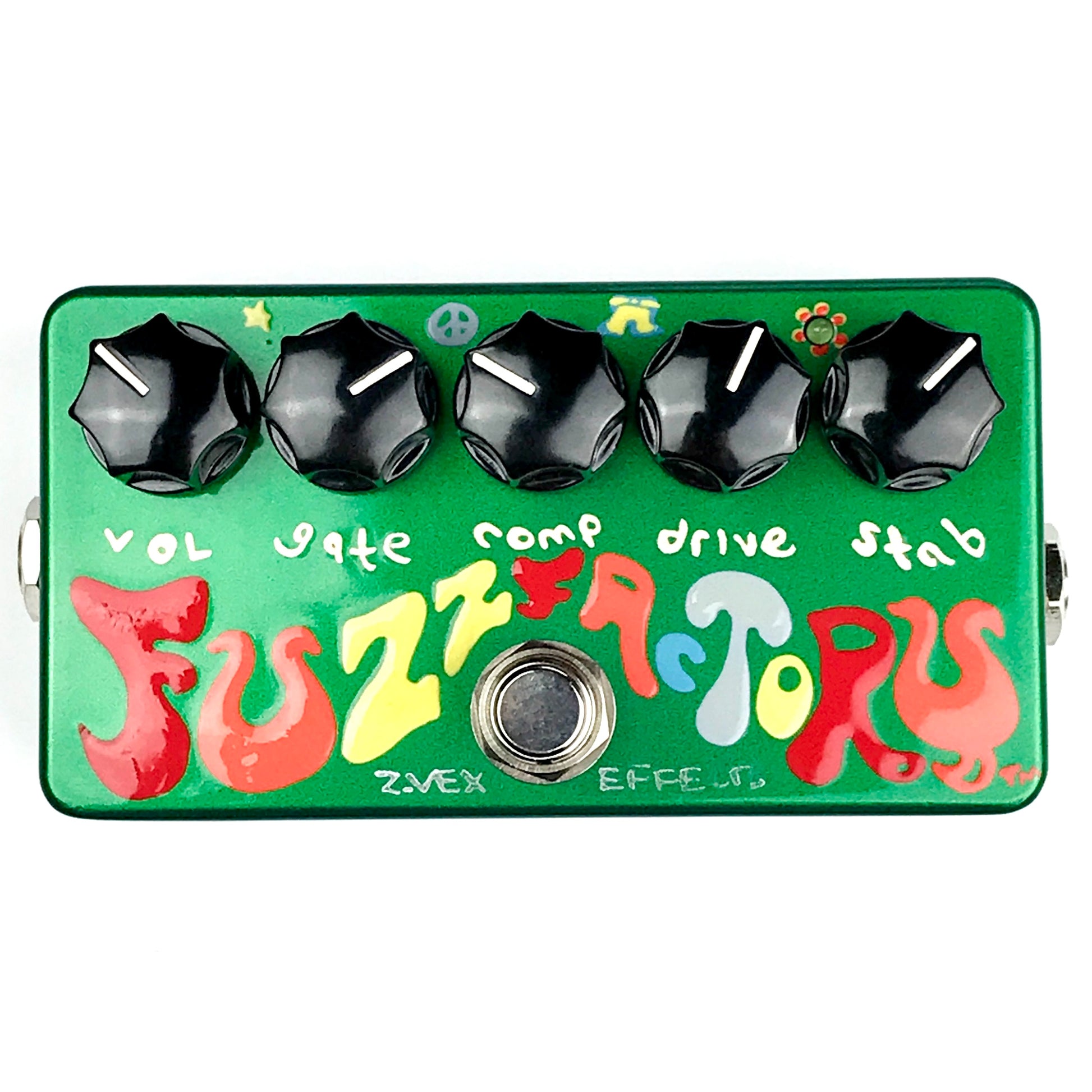 hand painted guitar pedals ZVEX Fuzz Factory, hand-painted, brand new, old stock from 2009! – Big City Music