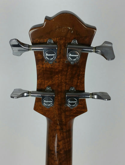 B.C. Rich Mockingbird bass (1980), koa w/maple stringers, headstock repair