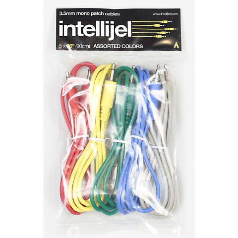 Intellijel 3.5mm Patch Cables 5 Pack Assorted Colors 36"
