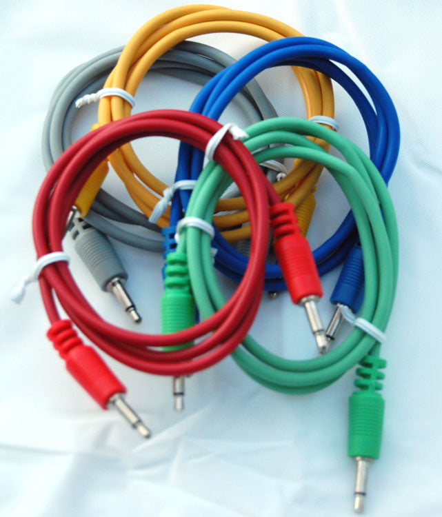 Analogue Systems 3.5mm patchcord 30 inch 5-pack colors