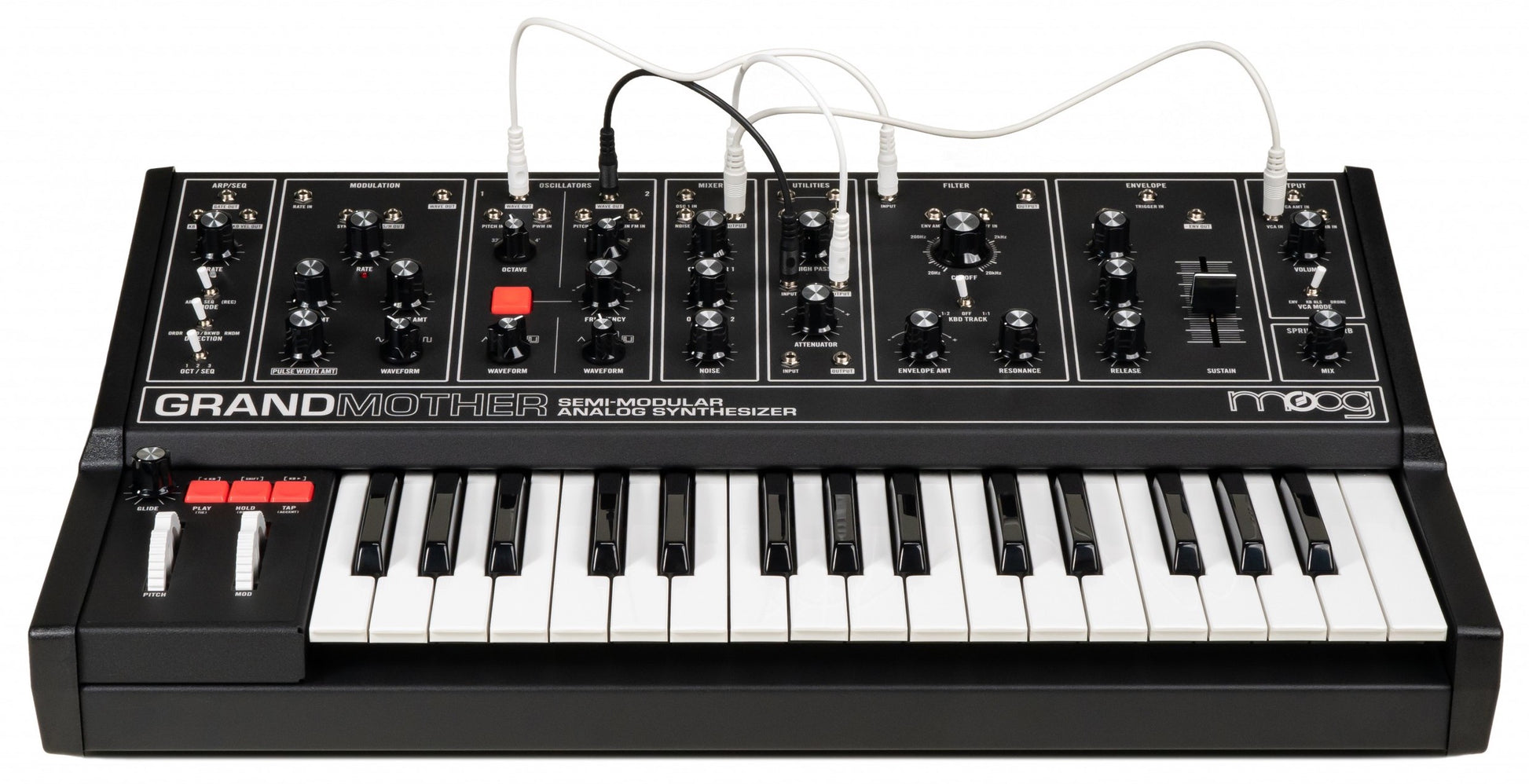 Moog Grandmother Dark patched