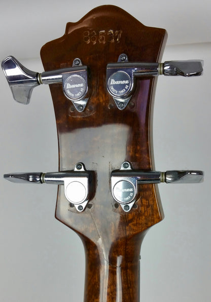 B.C. Rich Mockingbird bass (1980), koa w/maple stringers, headstock repair